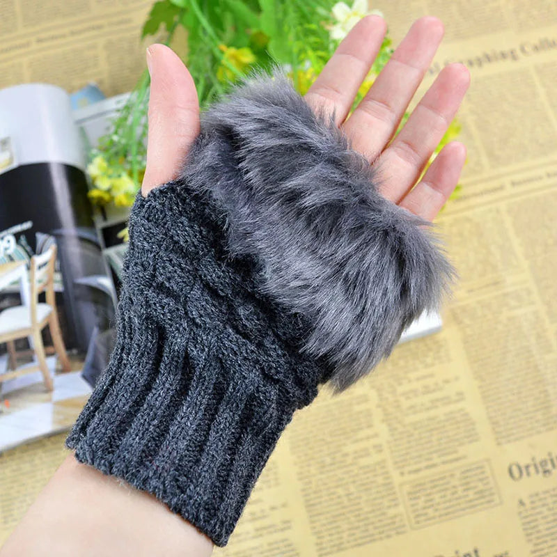 Faux Fur Fingerless Hand Warmers – Cosy Hands, Free Fingers