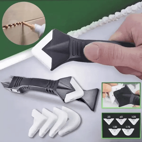 3-in-1 Stainless Steel Caulk Remover – Clean Lines, No Mess
