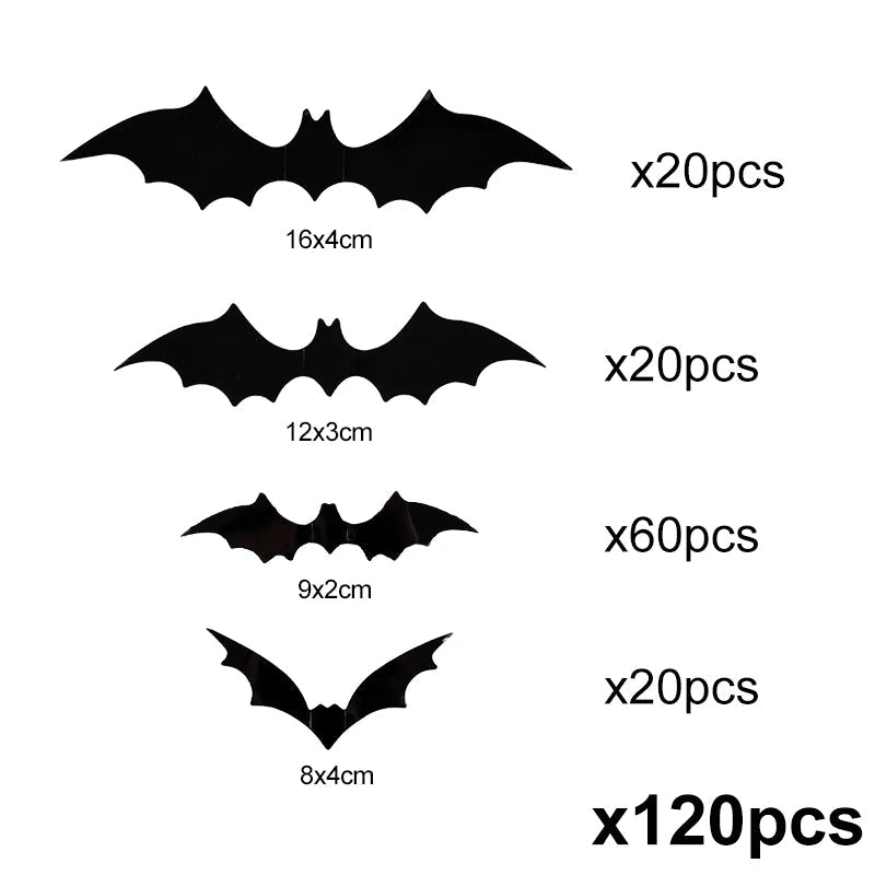 3D Halloween Bat Wall Stickers – Instant Spooky Decor, Zero Mess