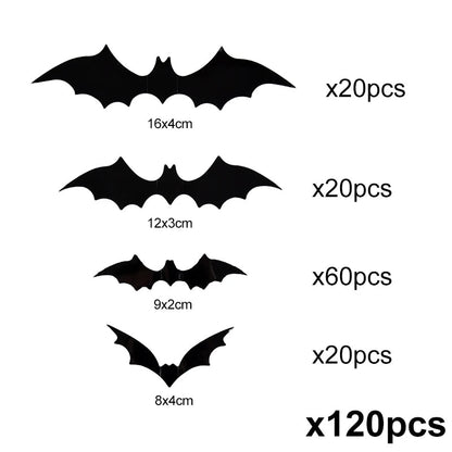 3D Halloween Bat Wall Stickers – Instant Spooky Decor, Zero Mess