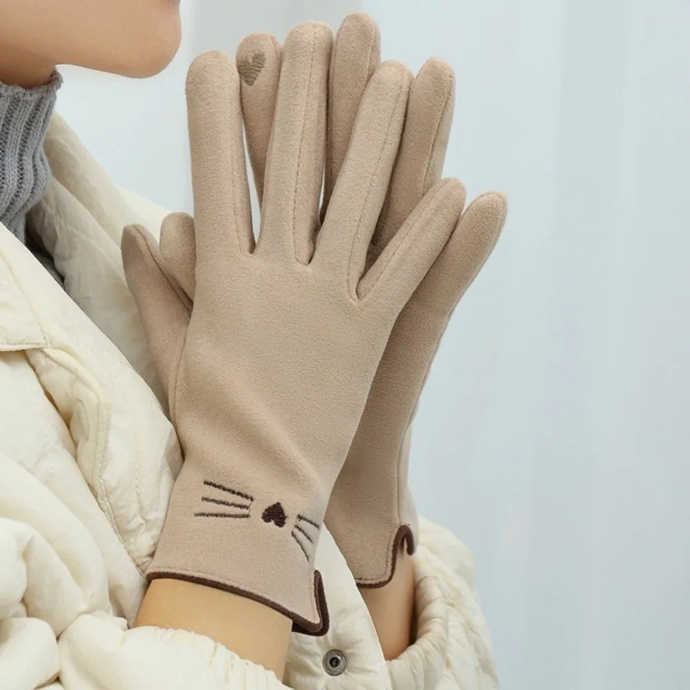 Cat Touchscreen Winter Gloves – Warm, Cute, Functional