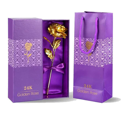 24K Gold-Dipped Real Rose with Gift Box – A Forever Keepsake