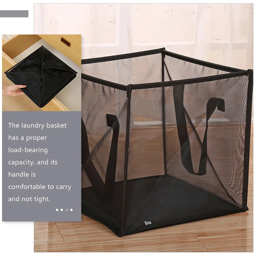 Foldable Mesh Laundry Hamper – Tidy Up in Seconds, Store Away Flat
