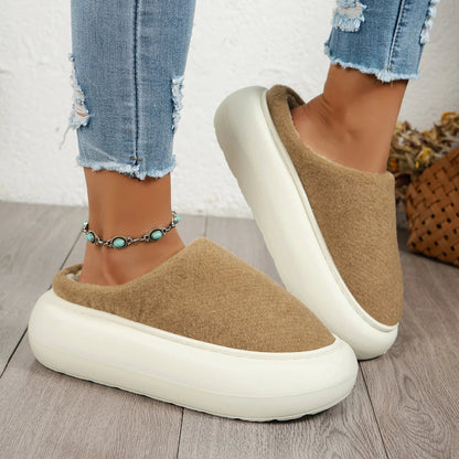 Warm Plush Indoor Winter Slippers for Women – Cozy Luxury Underfoot