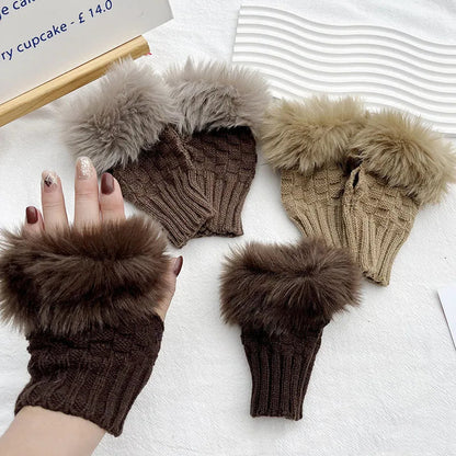 Faux Fur Fingerless Hand Warmers – Cosy Hands, Free Fingers