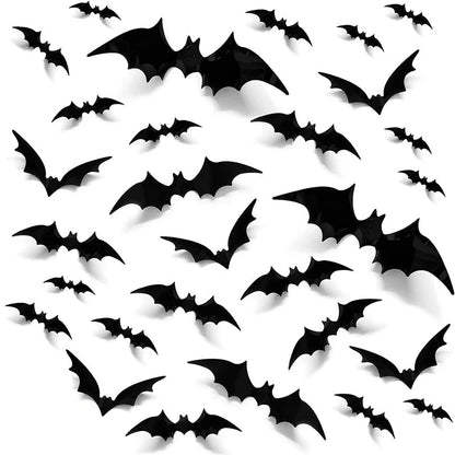 3D Halloween Bat Wall Stickers – Instant Spooky Decor, Zero Mess