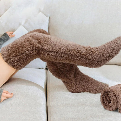 Fuzzy Thigh-High Socks – Stay Cosy from Hip to Toe