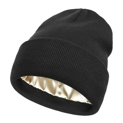 Satin Lined Hat Beanie Cap for Women – Warmth Without the Frizz