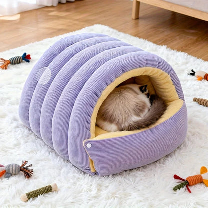Arctic Fleece Cat Cave Bed – The Enclosed Hideaway Your Cat Will Obsess Over