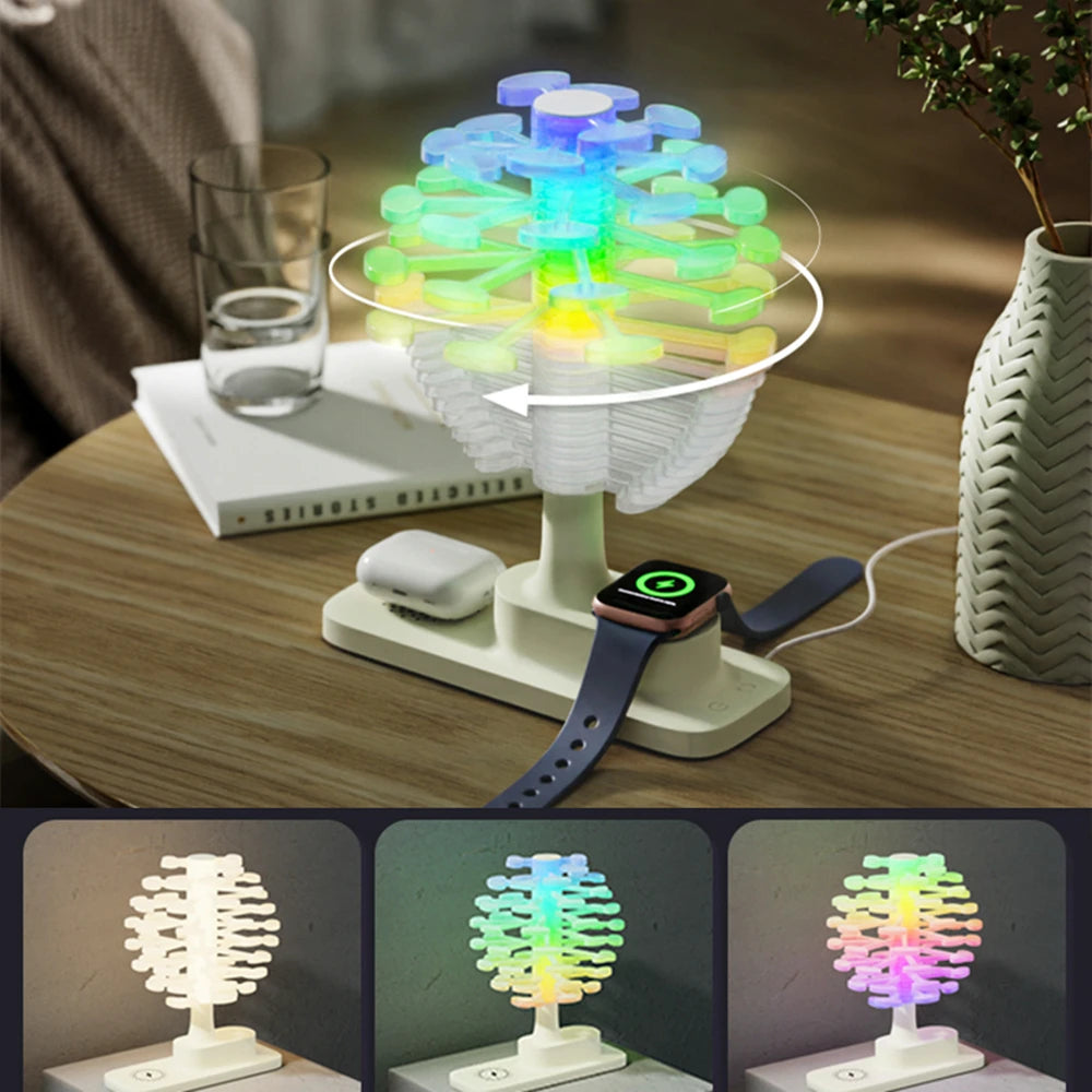 Spiral Tree Lamp with Wireless Charger – Lighting & Charging in One