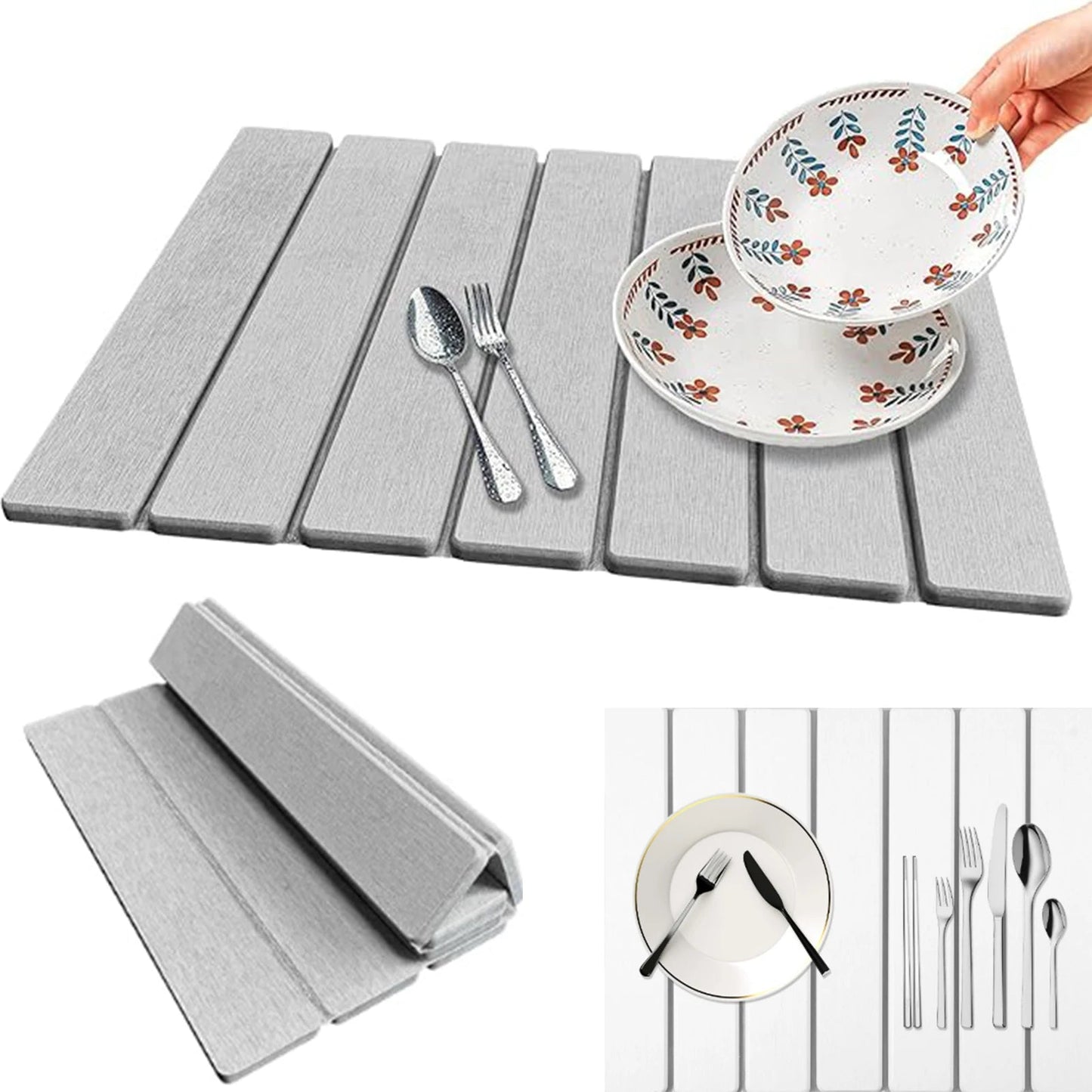 Diatomite Stone Dish Drying Mat – Fast-Drying, Odour-Free & Stylish