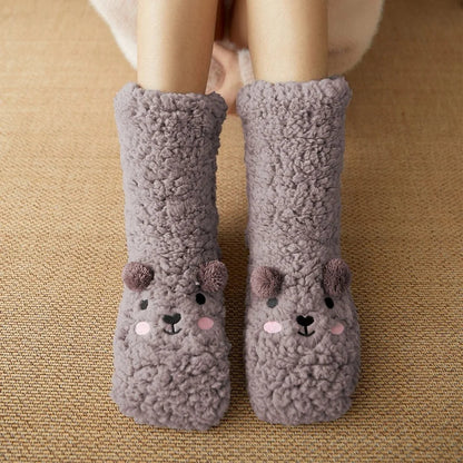 Kawaii Bear Fleece Socks – Cuteness You Can Wear