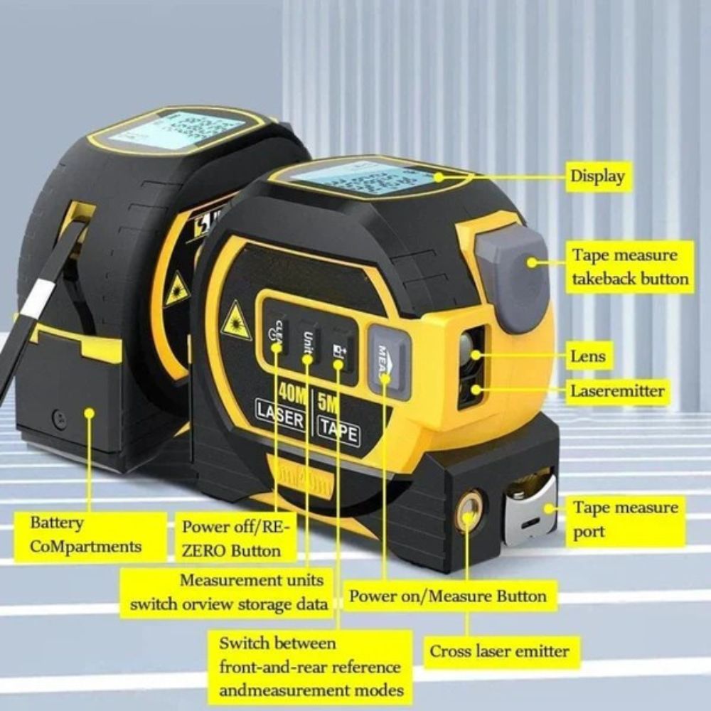 3-in-1 Infrared Laser Tape – Precision Measuring Made Simple