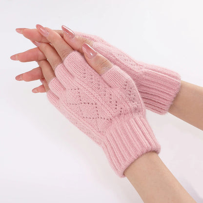 Soft Knit Fingerless Gloves – Cozy Warmth, Full Dexterity