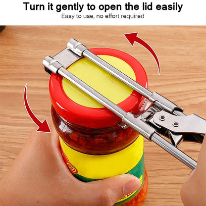 Adjustable Stainless Steel Jar Opener – No More Struggling with Stubborn Lids