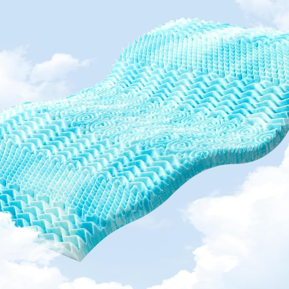 Cooling Egg Crate Mattress Topper – Sleep Cooler, Wake Refreshed