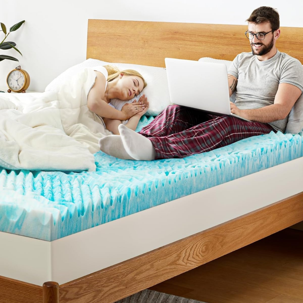 Cooling Egg Crate Mattress Topper – Sleep Cooler, Wake Refreshed