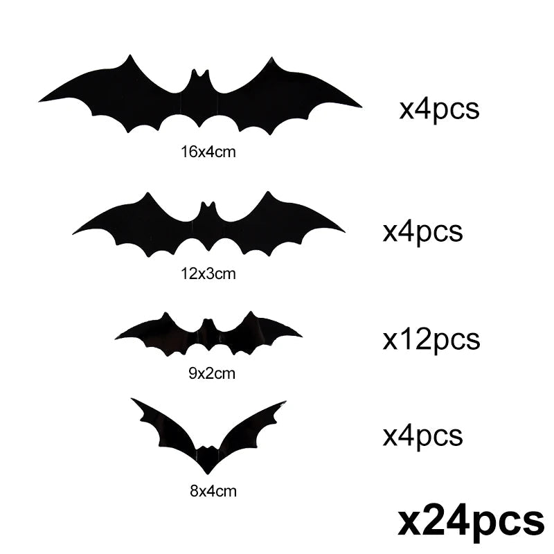 3D Halloween Bat Wall Stickers – Instant Spooky Decor, Zero Mess