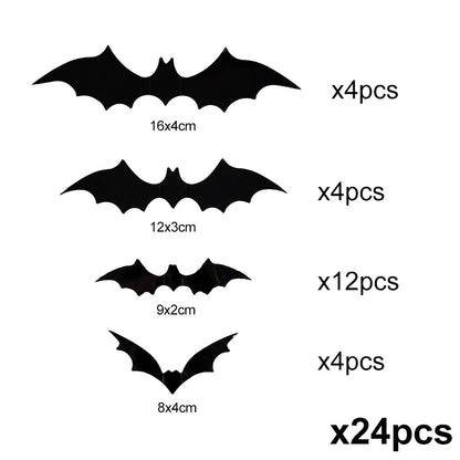 3D Halloween Bat Wall Stickers – Instant Spooky Decor, Zero Mess