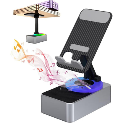 4-in-1 Phone Stand with Bluetooth Speaker – Hands-Free Viewing, Bigger Sound