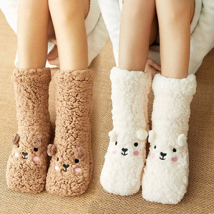 Kawaii Bear Fleece Socks – Cuteness You Can Wear
