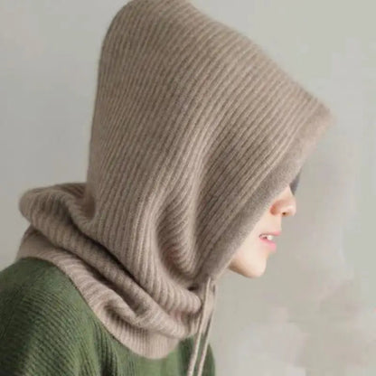 Hooded Knit Balaclava & Neck Warmer – Cashmere-Soft Winter Coverage