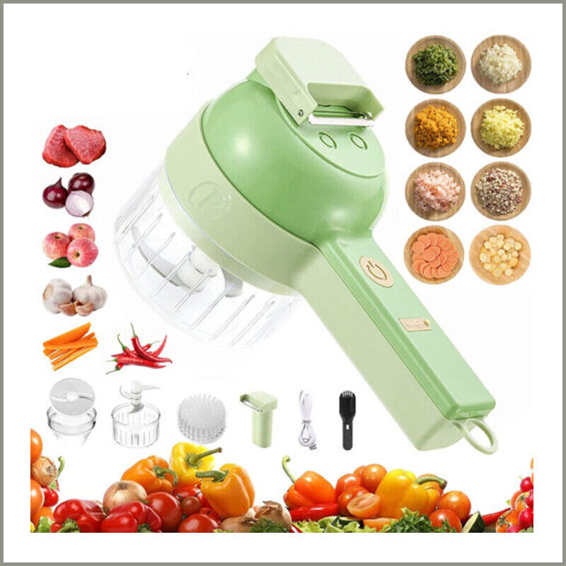 4-in-1 Electric Food Cutter – Chop, Slice & Prep in Seconds