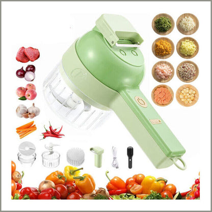 4-in-1 Electric Food Cutter – Chop, Slice & Prep in Seconds