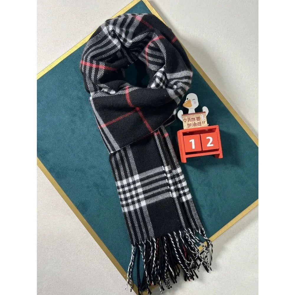 Plaid Cashmere Feel Winter Scarf – Cozy Meets Classic
