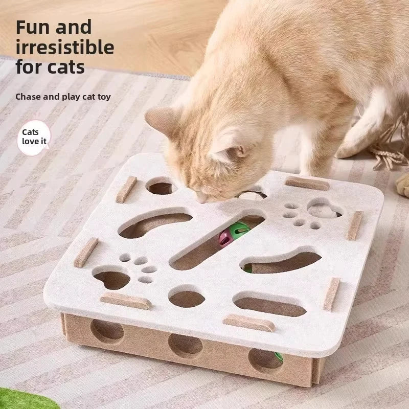 Felt Interactive Cat Puzzle Box – Keep Your Cat Busy for Hours