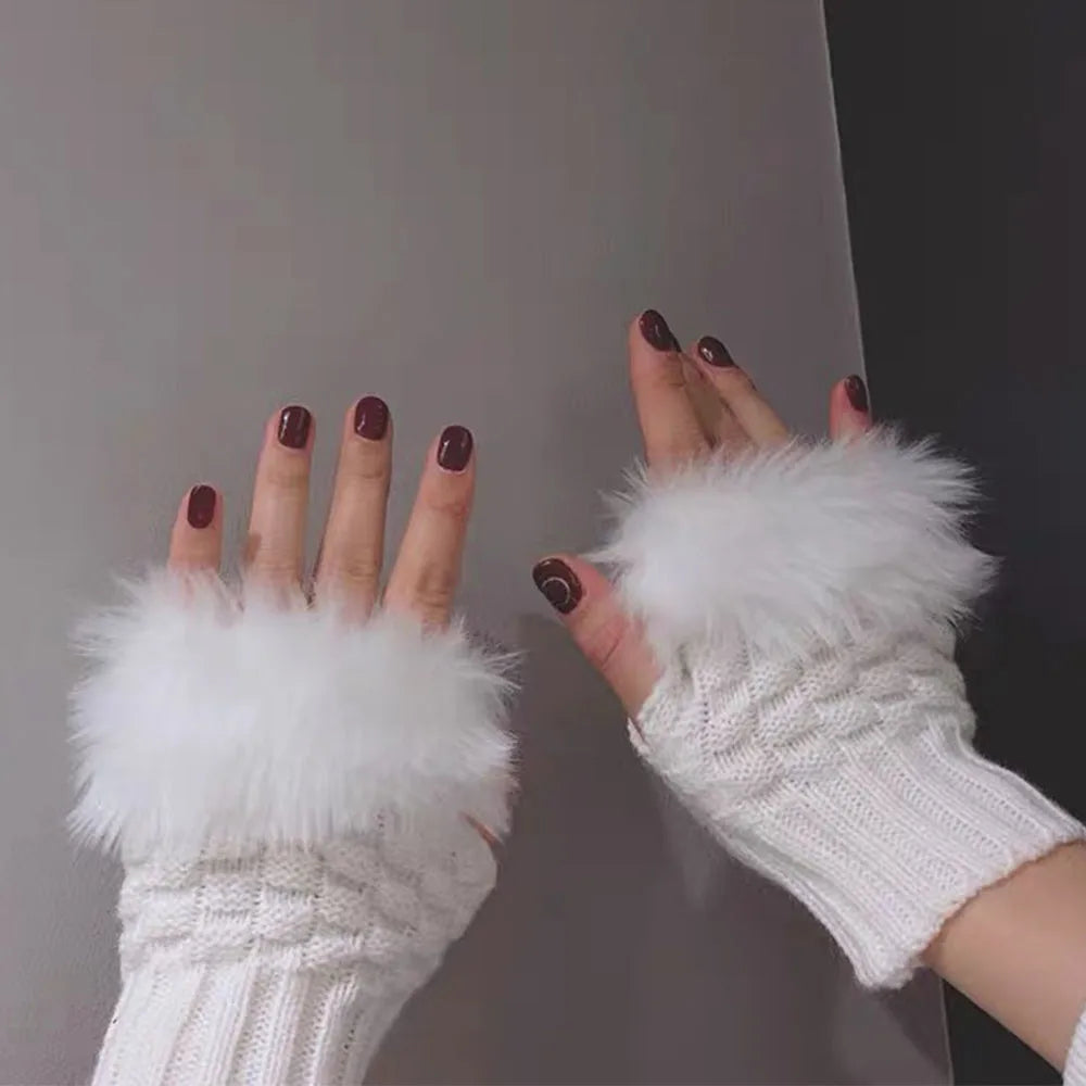 Faux Fur Fingerless Hand Warmers – Cosy Hands, Free Fingers