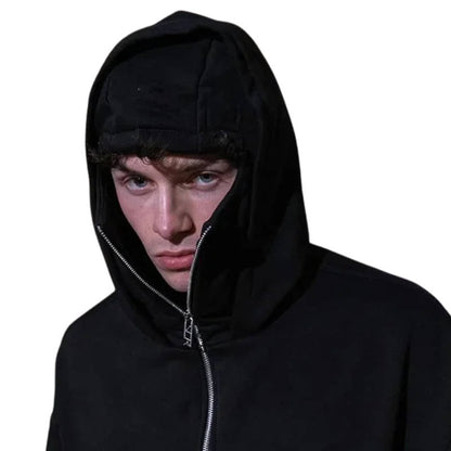 Full-Zip Balaclava Hoodie – Head-to-Neck Wind Protection in One Layer