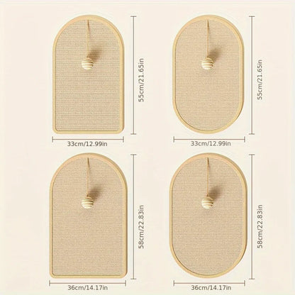 Wall-Mounted 3-in-1 Sisal Cat Scratch Pad – Scratch, Play & Stretch