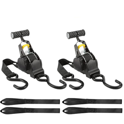 2-Set Retractable Ratchet Straps – Secure Loads in Seconds, No Tangles