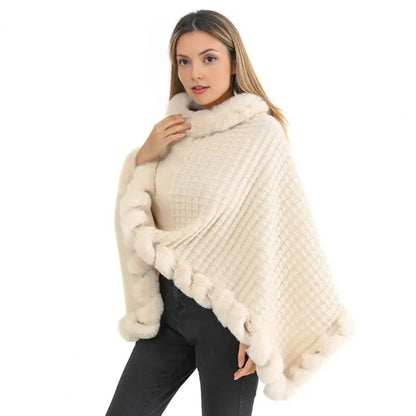Faux Fur Shawl Cloak – Effortless Luxury for Cold Evenings