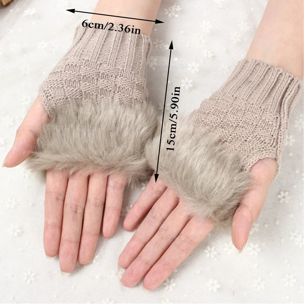 Faux Fur Fingerless Hand Warmers – Cosy Hands, Free Fingers