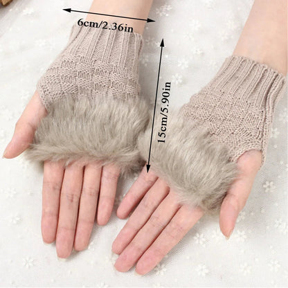 Faux Fur Fingerless Hand Warmers – Cosy Hands, Free Fingers