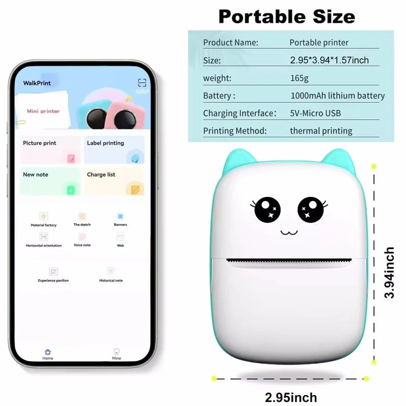 Mini Wireless Thermal Label Printer – Print Anything, Anywhere