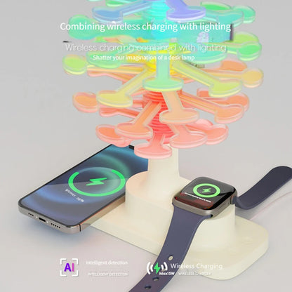 Spiral Tree Lamp with Wireless Charger – Lighting & Charging in One