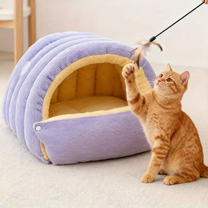 Arctic Fleece Cat Cave Bed – The Enclosed Hideaway Your Cat Will Obsess Over