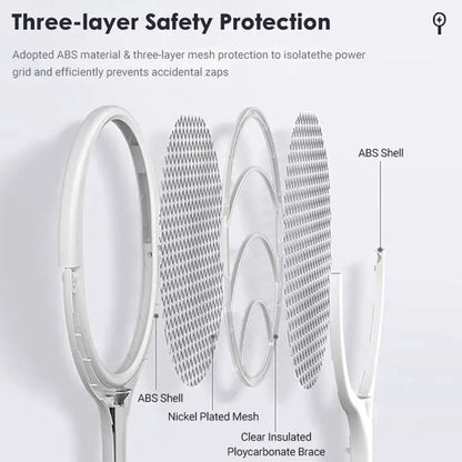 5-in-1 Fast-Charging Bug Zapper Racket – Swat Bugs, Skip the Chemicals