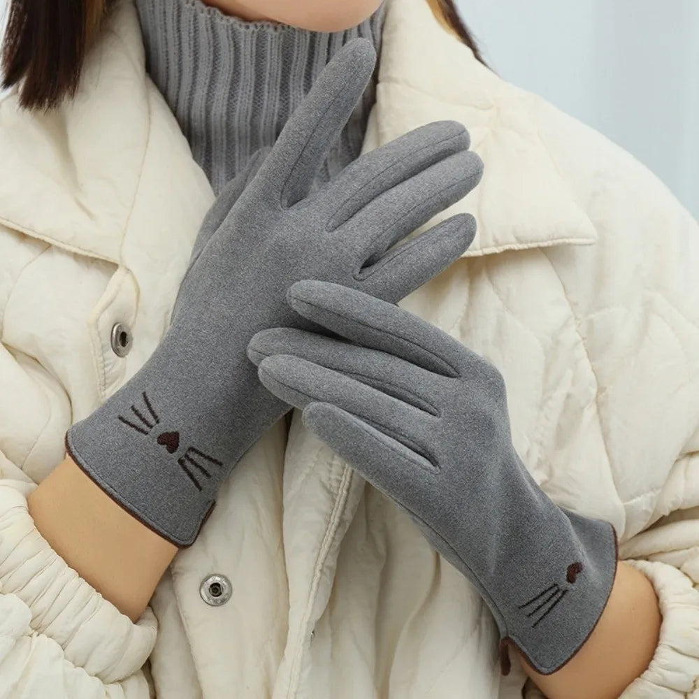 Cat Touchscreen Winter Gloves – Warm, Cute, Functional