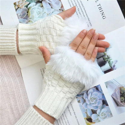 Faux Fur Fingerless Hand Warmers – Cosy Hands, Free Fingers