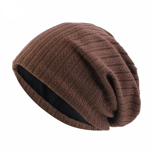 Wheat Knit Cotton Beanie – Textured Style for the Cold Season