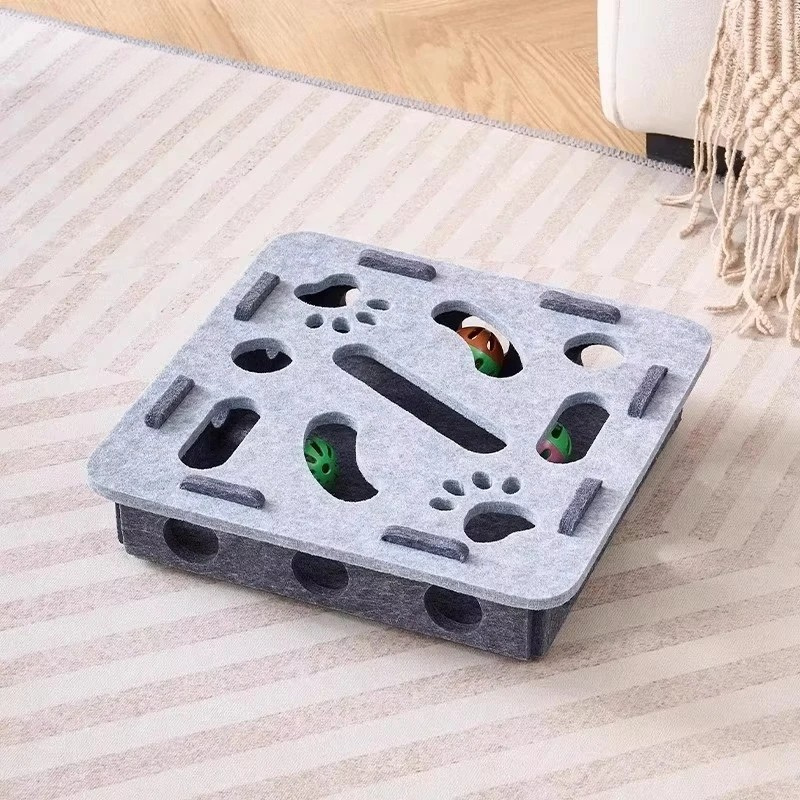 Felt Interactive Cat Puzzle Box – Keep Your Cat Busy for Hours