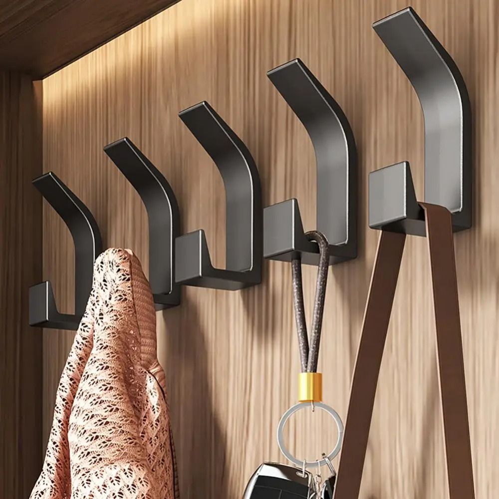 Self-Adhesive Wall Hooks for Coats (5-Pack) – No Drilling, No Damage