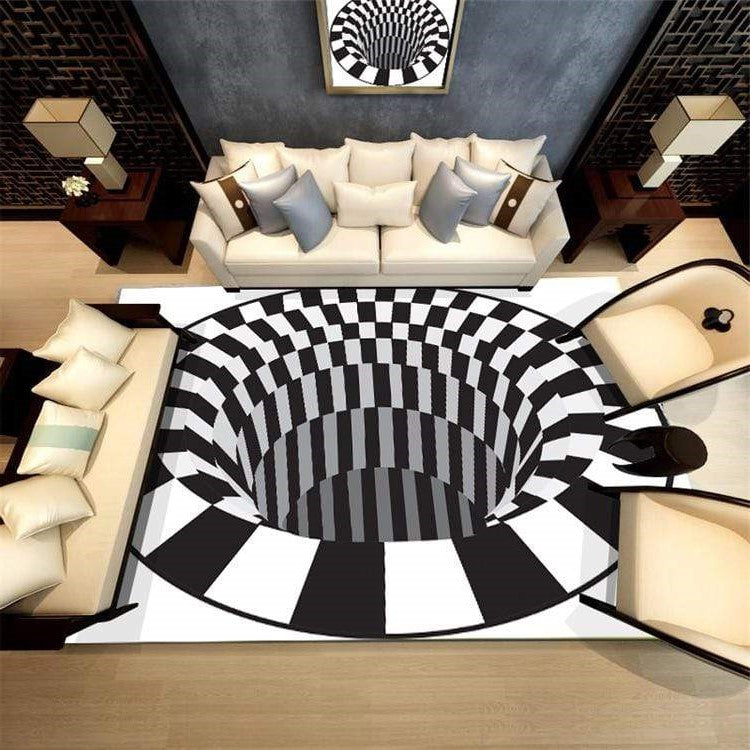 3D Vortex Illusion Rug – A Floor That Stops Everyone in Their Tracks