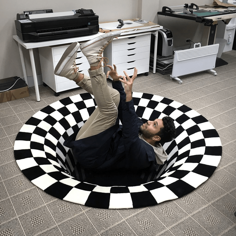 3D Vortex Illusion Rug – A Floor That Stops Everyone in Their Tracks