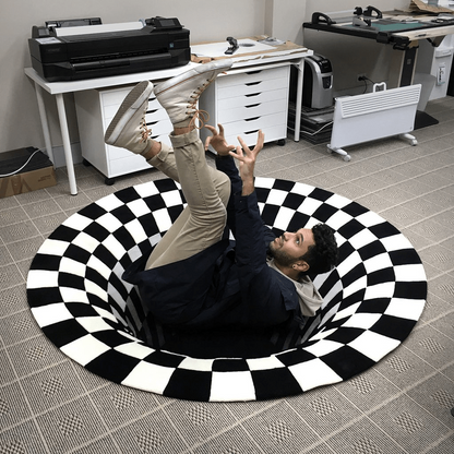 3D Vortex Illusion Rug – A Floor That Stops Everyone in Their Tracks