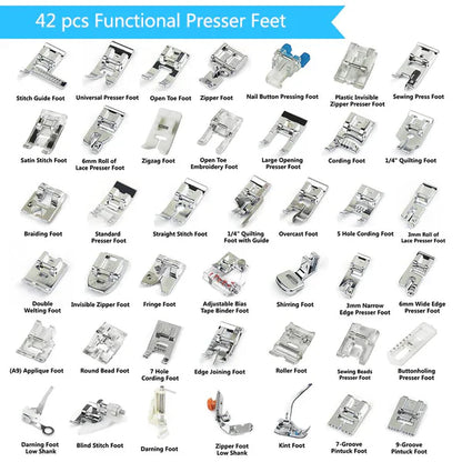 42-Piece Presser Foot Set – Every Sewing Technique, One Box